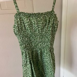 Green floral target dress
